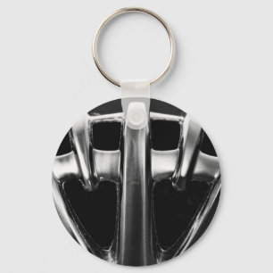 Bicycle Helmen On Black Background Key Ring