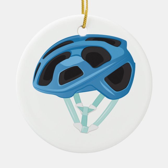 Bicycle Helmet Ceramic Ornament (Front)