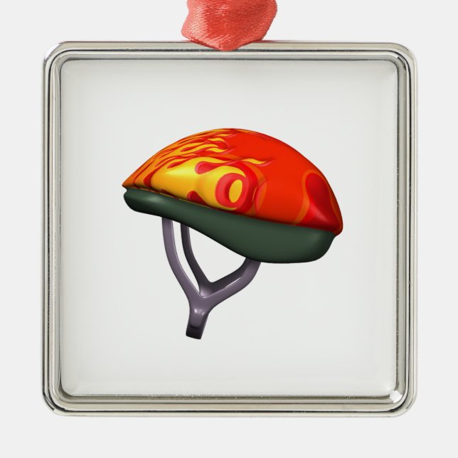Bicycle Helmet Metal Ornament (Front)