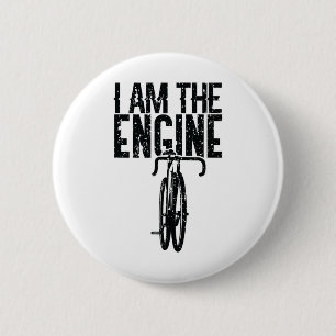 Bicycle I Am The Engine Mountain Biking For Cyclis 6 Cm Round Badge