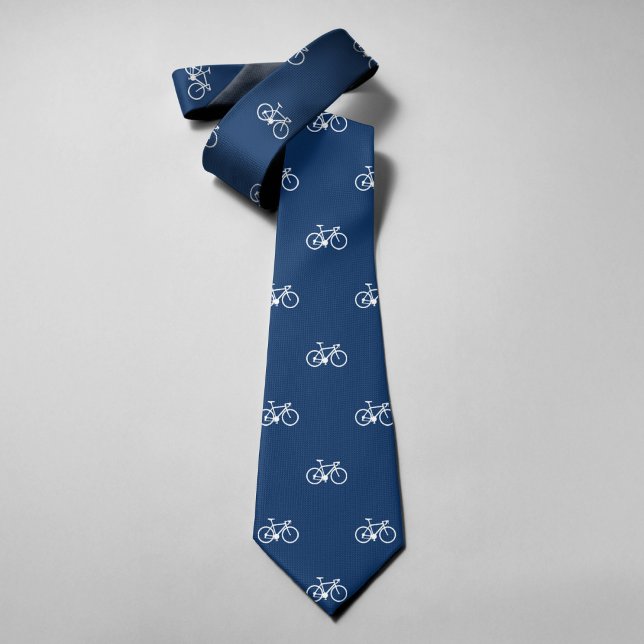 Bicycle Icons Blue Navy Tie (Creator Uploaded)