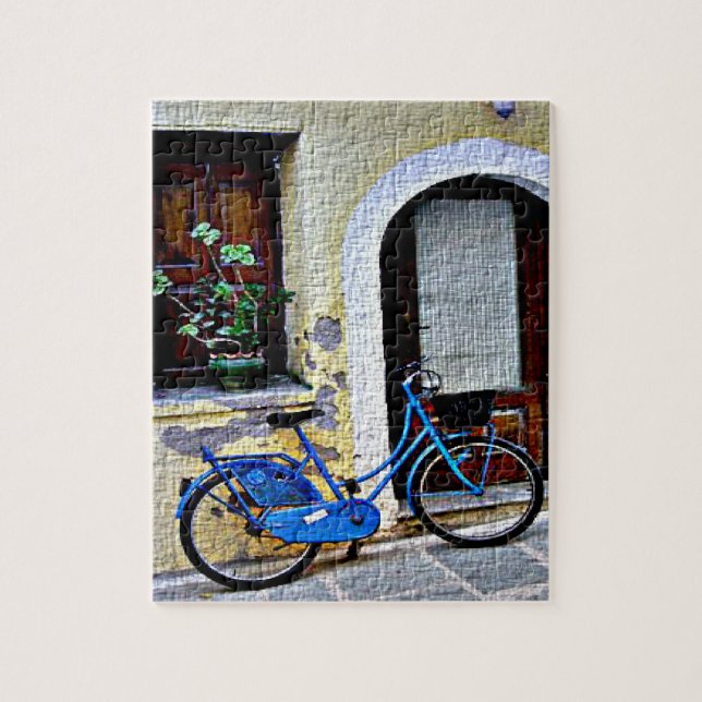 Bicycle In Crete Jigsaw Puzzle (Vertical)