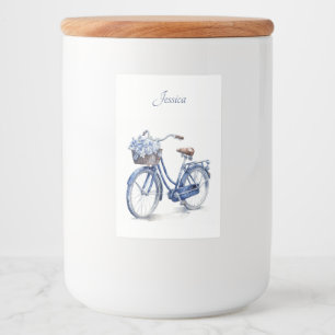 Bicycle in Delft Blue customisable Food Label