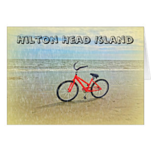 Bicycle in Sun Shower on Hilton Head Island Beach