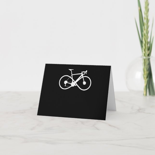 Bicycle Infinity Road Bike Racing Cycling Cyclist Thank You Card (Front)