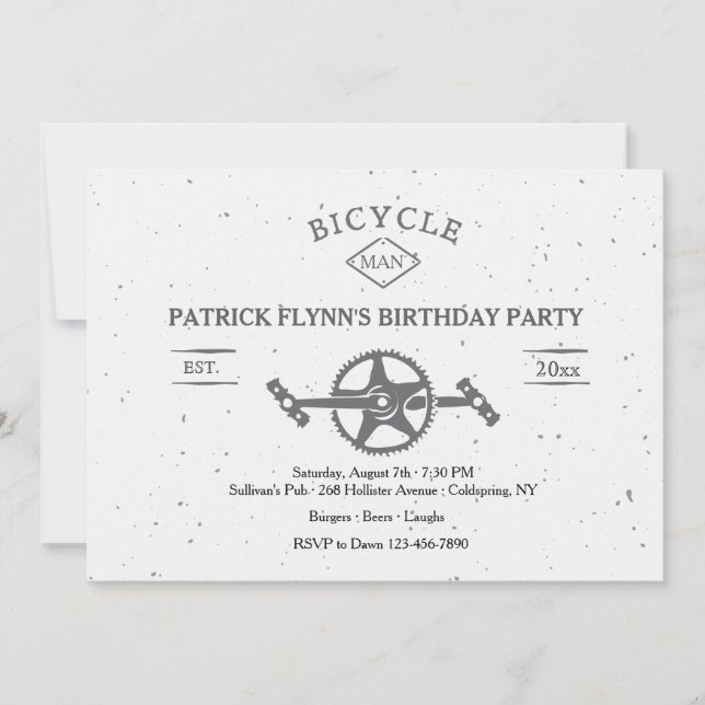 Bicycle Invitation (Front)