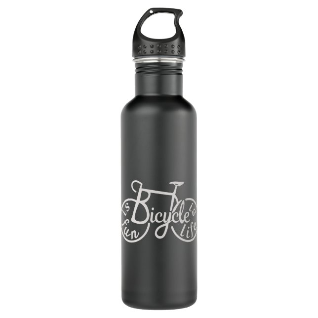 Bicycle is fun, Bicycle is life 710 Ml Water Bottle (Front)