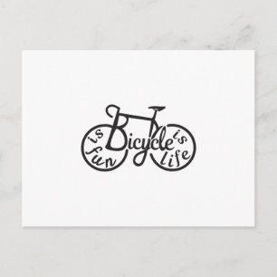 Bicycle is fun, Bicycle is life Postcard