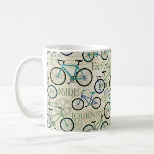 Bicycle Journey Blue Coffee Mug
