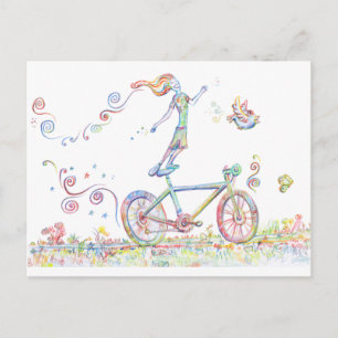 Bicycle Joy Postcard
