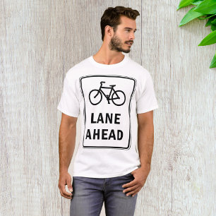Bicycle Lane Ahead Sign T-Shirt