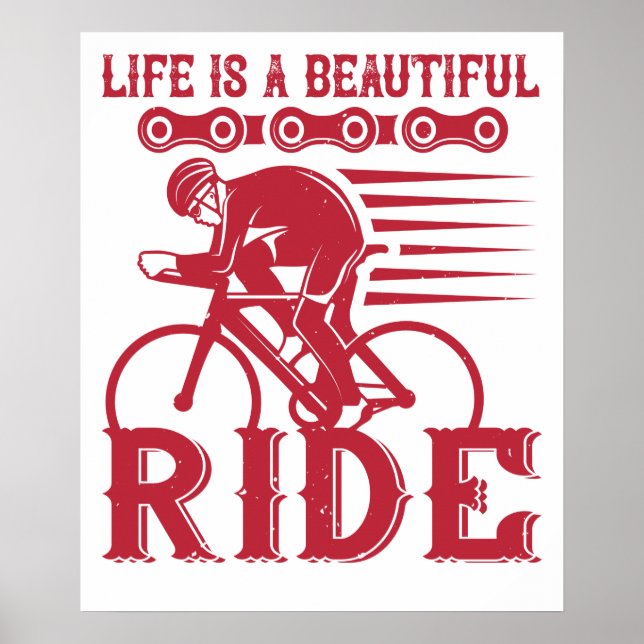 Bicycle - Life is a beautiful ride Poster (Front)