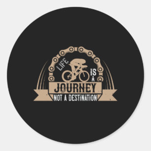 Bicycle - Life is a journey Classic Round Sticker