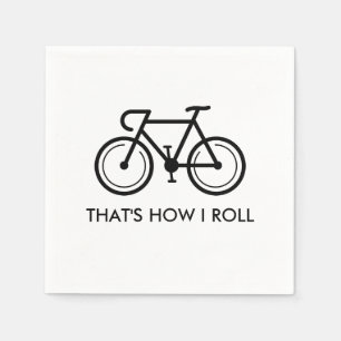 Bicycle logo paper napkins with funny quote