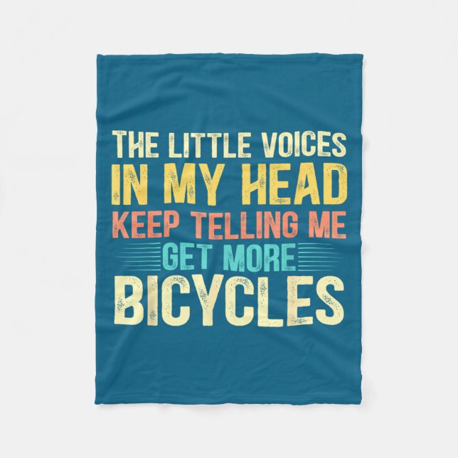 Bicycle Lover Funny Quote Cycling Humor  Fleece Blanket (Front)