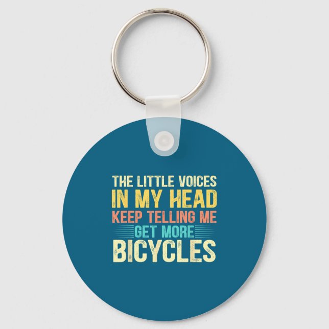 Bicycle Lover Funny Quote Cycling Humor  Key Ring (Front)