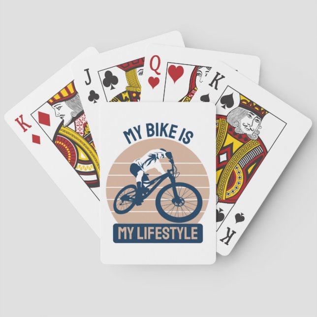 Bicycle Lover - My Bike Is My Lifestyle Playing Cards (Back)