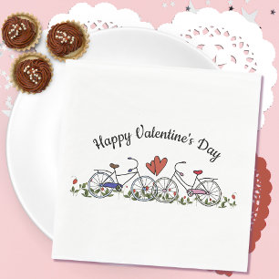 Bicycle Lovers Valentine Napkin