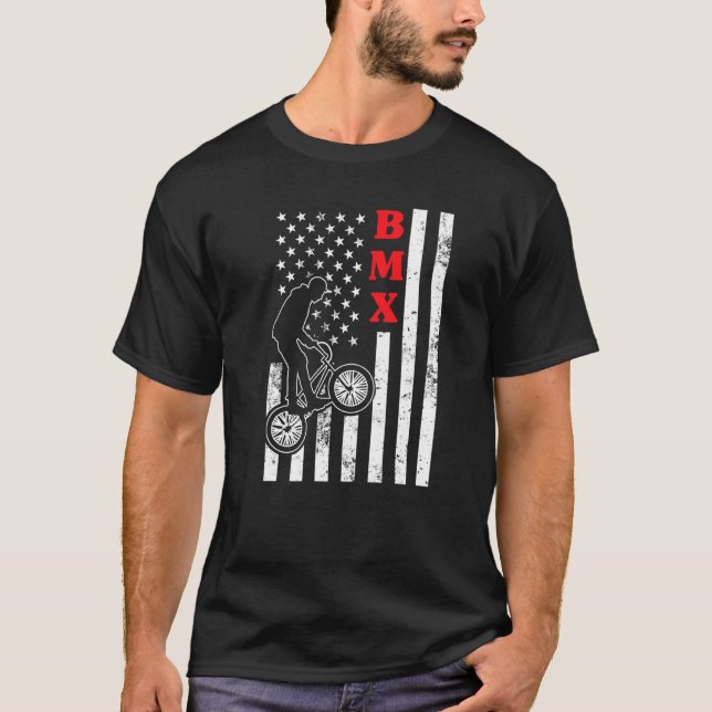 Bicycle Motocross Bmx Bike Rider  Biking   13 T-Shirt (Front)