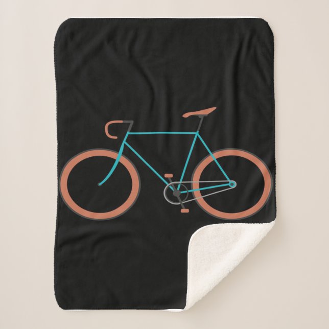 Bicycle mountain bike road - Cute Cycling Lover Sherpa Blanket (Front)