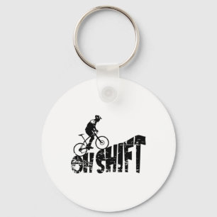 Bicycle Mtb Biking Cycling Biker On Mountain Bike Key Ring