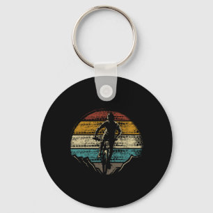 Bicycle Mtb Mountain Bike Downhill Biking Retro Key Ring