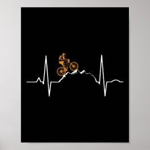 Bicycle Mtb Quotes Mountainbike Biker Cyclist Hear Poster