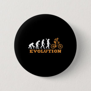 Bicycle Mtb Quotes Mountainbike Cyclist Evolution 6 Cm Round Badge