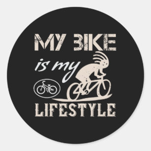 Bicycle - My bike is my lifestyle Classic Round Sticker
