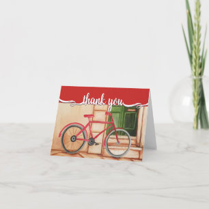 Bicycle Oil Painting Thank You Card