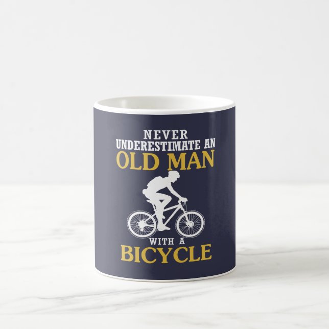 Bicycle Old Man Coffee Mug (Center)