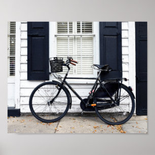 Bicycle on Meeting St, Charleston, South Carolina Poster