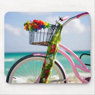 Bicycle On The Beach Miami, Florida Mouse Pad