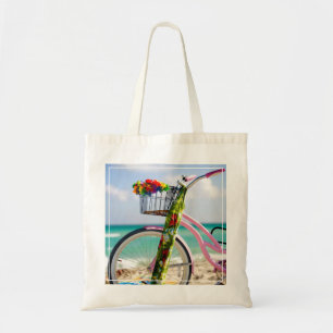 Bicycle On The Beach Miami, Florida Tote Bag