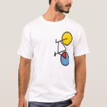 Bicycle on the Side T-Shirt<br><div class="desc">A bicycle to go, so to speak, or at least on the side. The design on this tee for cycling fans is a classic bike shape with the wheels of the cycle in chunks of bright yellow, red and blue. If you're not keen on the far side placement, you can...</div>