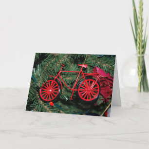 Bicycle Ornament on a Christmas Tree Card