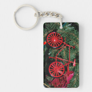Bicycle Ornament on a Christmas Tree Key Ring