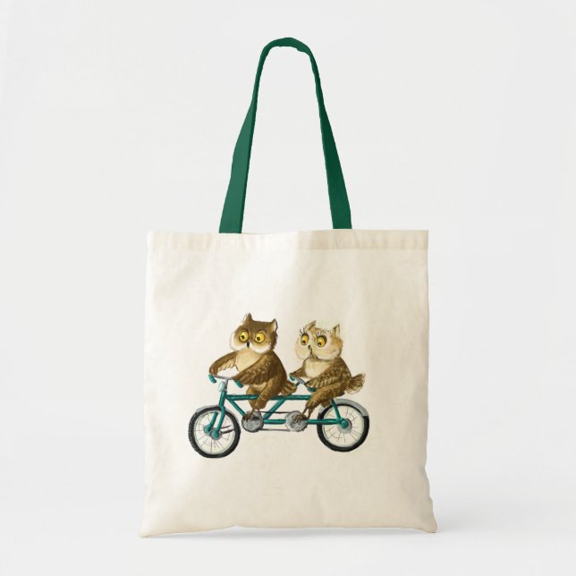 Bicycle owls tote bag (Front)