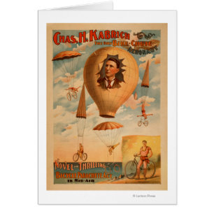 Bicycle Parachute act in mid-air Theatre