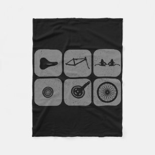 Bicycle Parts Mountain Bike Biking Mtb Cycling Cyl Fleece Blanket