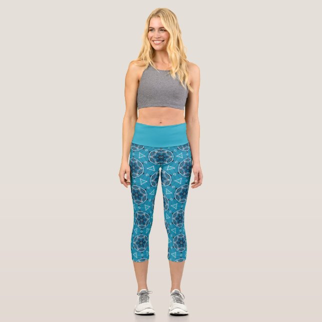 bicycle pattern  capri leggings (Front)