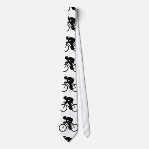 Bicycle Pattern in Black and White. Tie