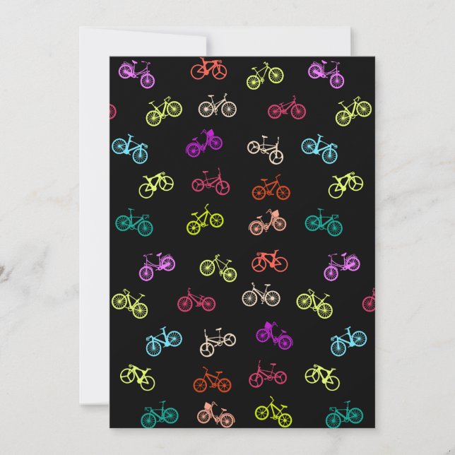 Bicycle pattern invitation (Front)