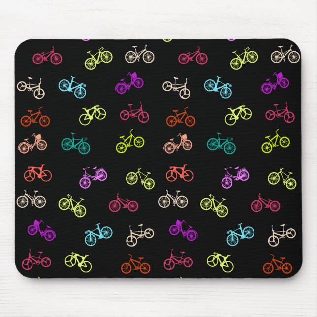 Bicycle pattern invitation tissue paper mouse pad (Front)
