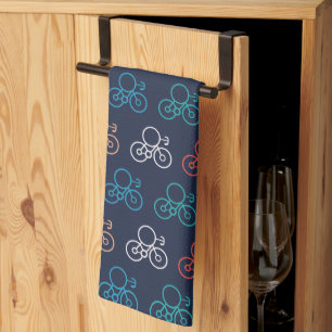 Bicycle Pattern Tea Towel