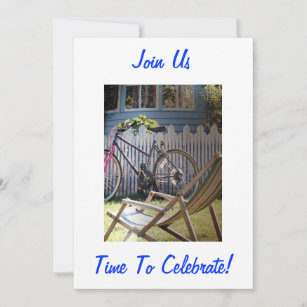 BICYCLE/PICKET FENCE "COME JOIN US" INVITATION