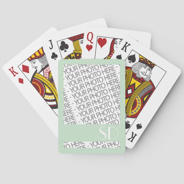 Bicycle Playing Cards, Photo & Monogram Template Playing Cards (Back)