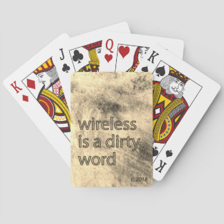 Bicycle Playing Cards: Wireless is a dirty word Playing Cards
