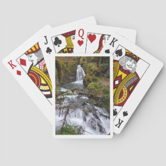 Bicycle playing cards with an Alaskan waterfall
