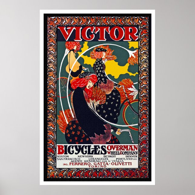 Bicycle Poster:  Victor Bicycles - William Bradley Poster (Front)